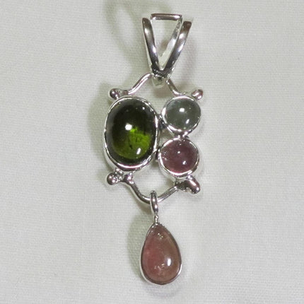 Tourmaline Sterling Silver Pendant Jewelry