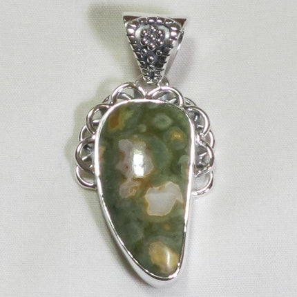 Rainforest Jasper Sterling Silver Pendant Jewelry