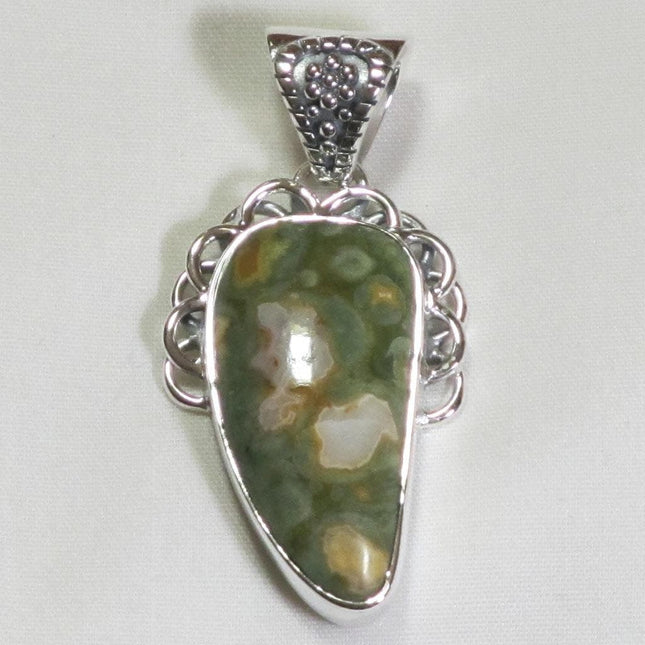 Rainforest Jasper Sterling Silver Pendant Jewelry