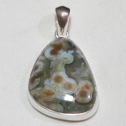 Ocean Jasper Sterling Silver Pendant Jewelry