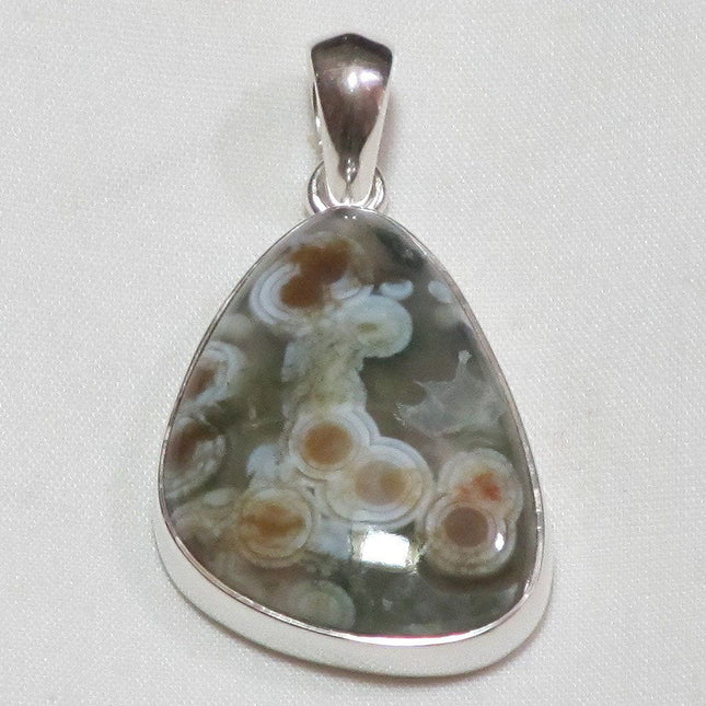 Ocean Jasper Sterling Silver Pendant Jewelry