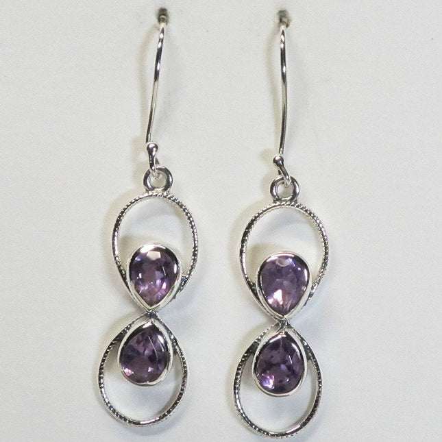 Amethyst Sterling Silver Earrings Jewelry