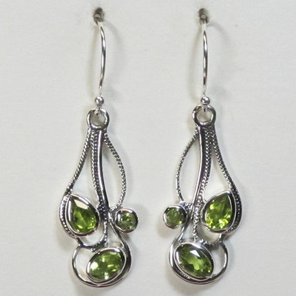Peridot Sterling Silver Earrings Jewelry