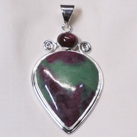 Ruby in Zoisite & Star Ruby Sterling Silver Pendant Jewelry
