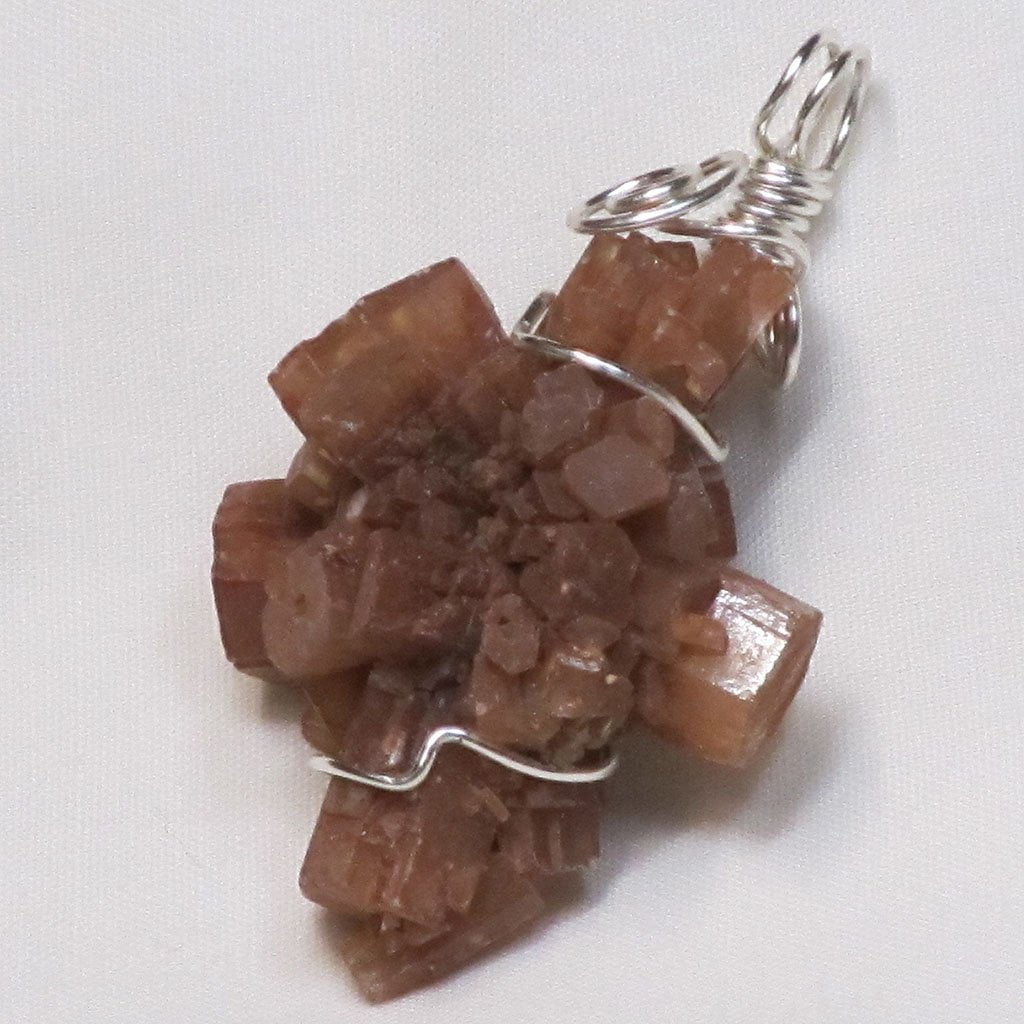 Wire Wrapped Aragonite Crystal Pendant Jewelry