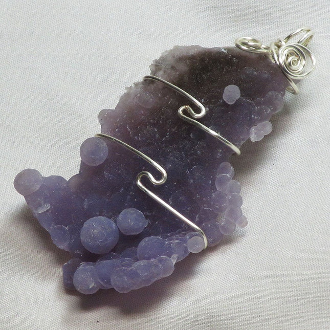 Wire Wrapped Grape Agate Cluster Pendant Jewelry