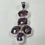Faceted Amethyst Sterling Silver Pendant Jewelry
