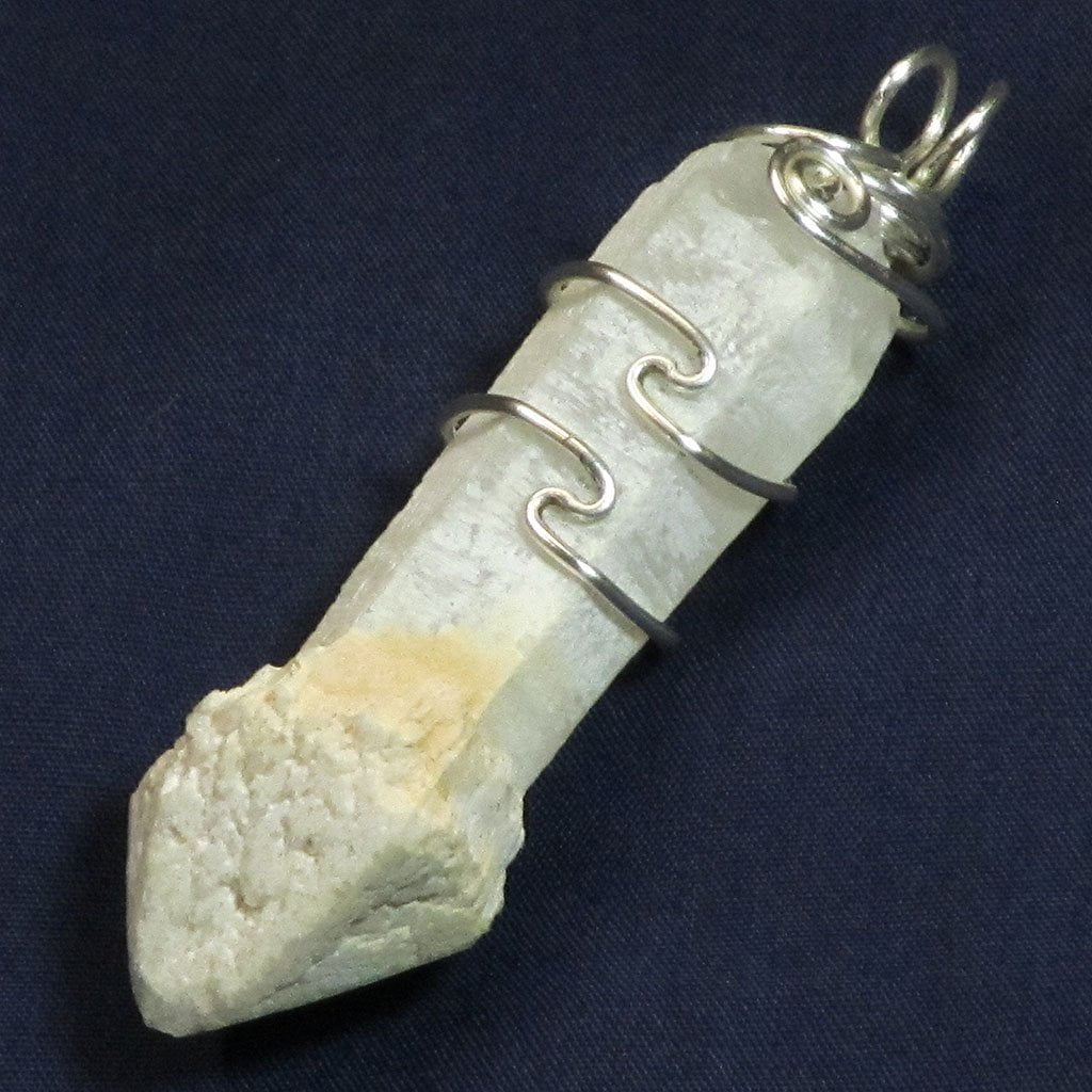 Wire Wrapped Sceptre Quartz Crystal Pendant Jewelry