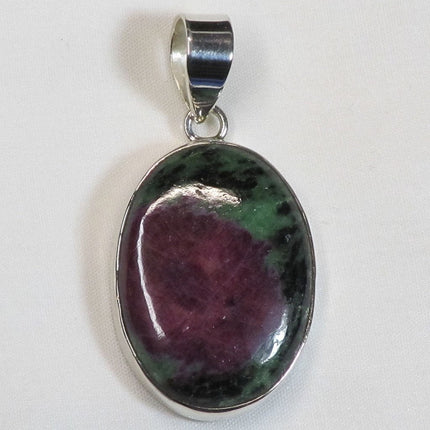 Ruby in Zoisite Sterling Silver Pendant Jewelry