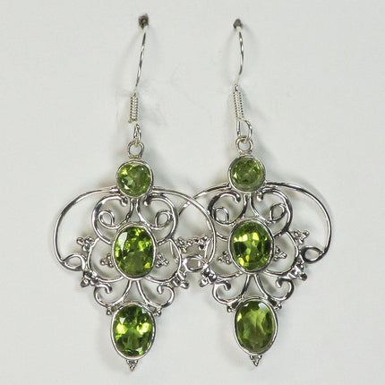 Peridot Sterling Silver Earrings Jewelry