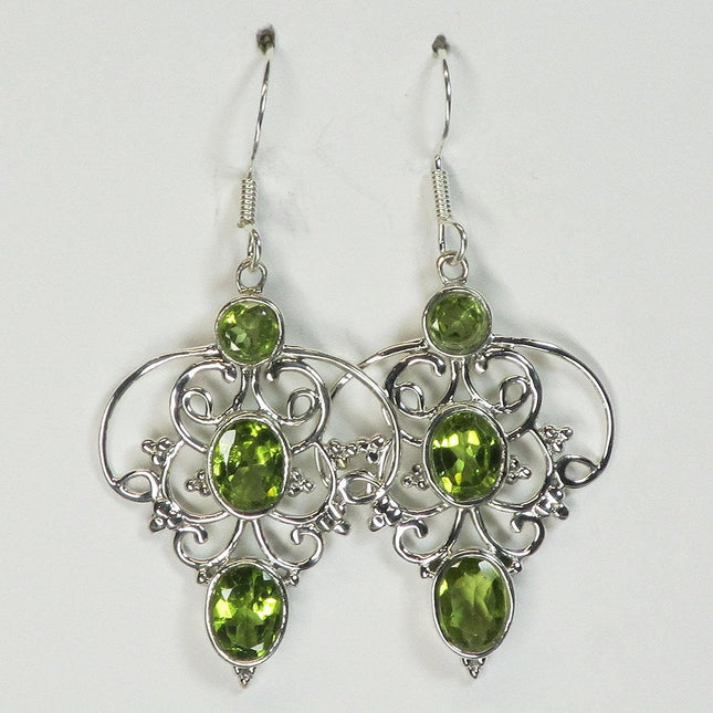 Peridot Sterling Silver Earrings Jewelry