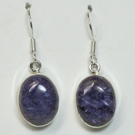 Charoite Sterling Silver Earrings Jewelry