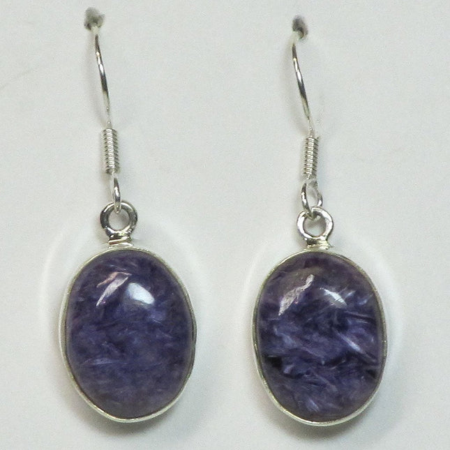 Charoite Sterling Silver Earrings Jewelry