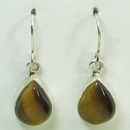 Tiger Eye Sterling Silver Earrings Jewelry | Blue Moon Crystals