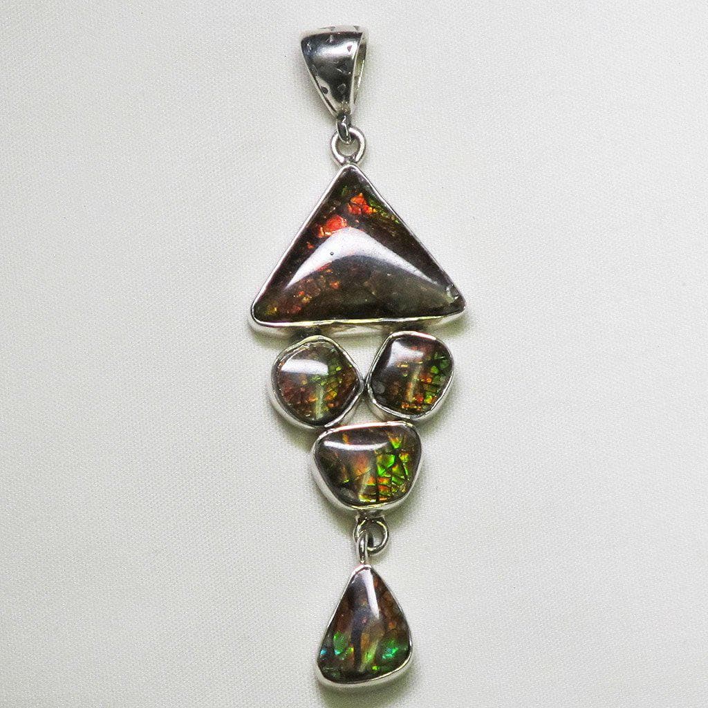 Canadian Ammolite Sterling Silver Pendant | Blue Moon Crystals
