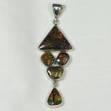 Canadian Ammolite Sterling Silver Pendant | Blue Moon Crystals