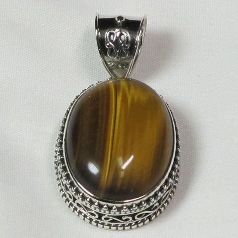 Tiger Eye Sterling Silver Pendant | Blue Moon Crystals & Jewelry