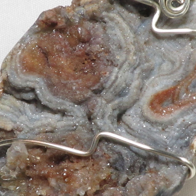 Wire Wrapped Drusy Quartz Pendant