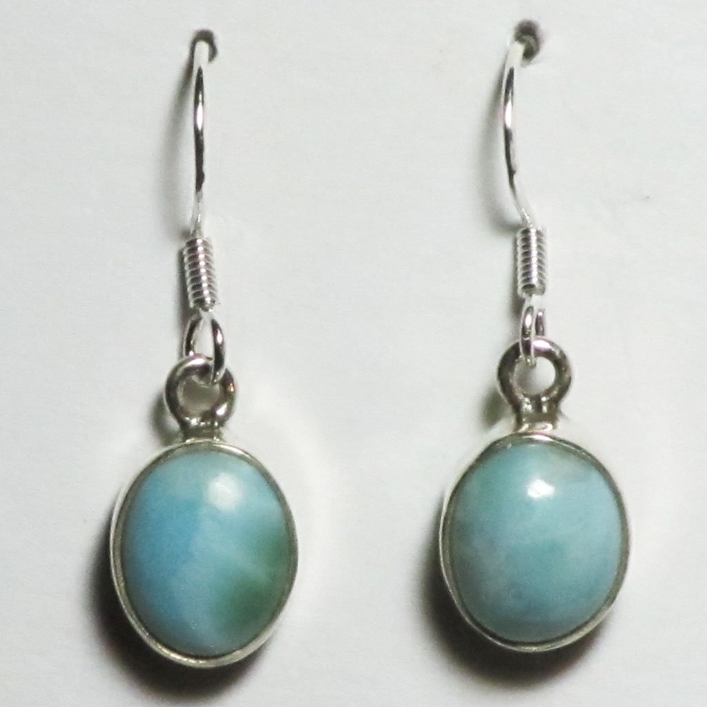 Larimar Sterling Silver Earrings | Blue Moon Crystals & Jewelry