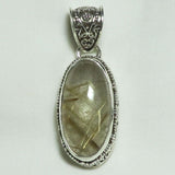 Rutile in Quartz Sterling Silver Pendant | Blue Moon Crystals