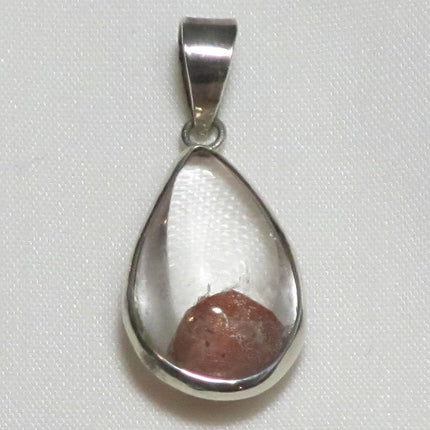 Red Phantom Quartz Sterling Silver Pendant | Blue Moon Crystals