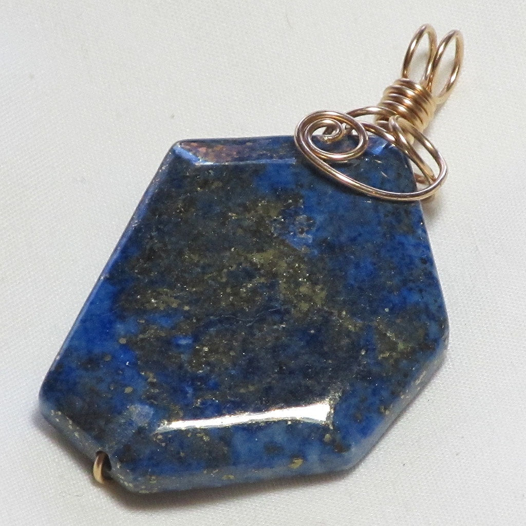 Lapis Wire Wrapped Pendant