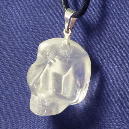 Clear Quartz Skull Wire Wrapped Pendant