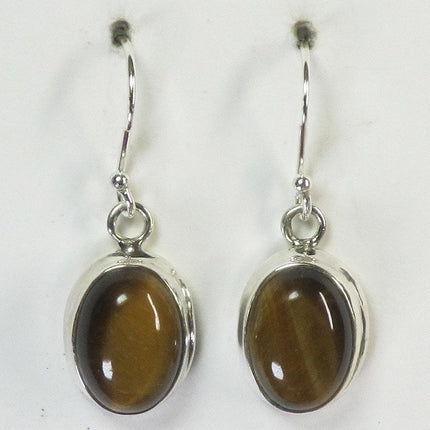 Tiger Eye Sterling Silver Earrings Jewelry