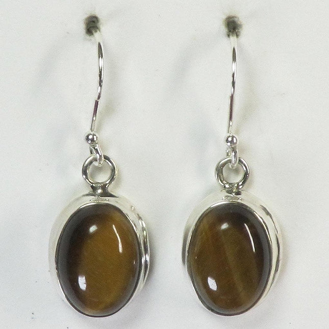 Tiger Eye Sterling Silver Earrings Jewelry