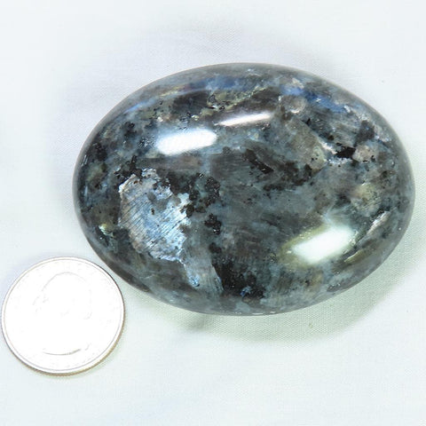 Polished Larvikite Palm Stone from Norway