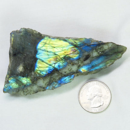 One Side Polished Labradorite Slab from Madagascar