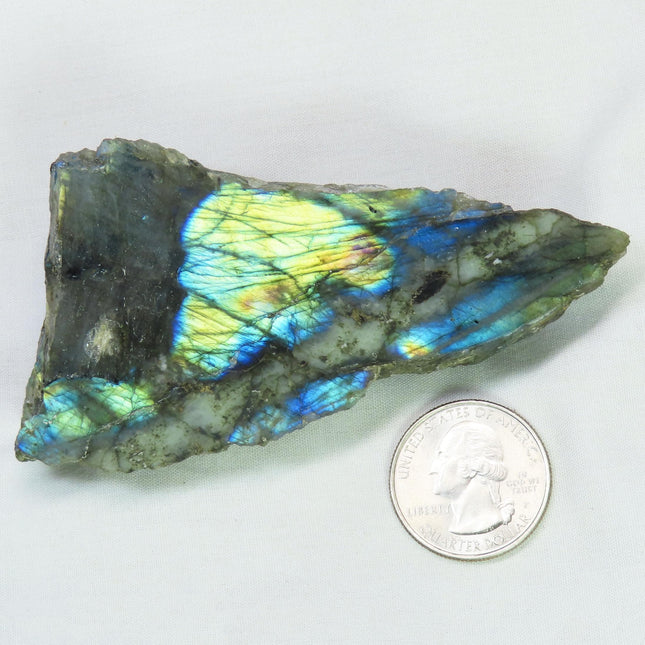 One Side Polished Labradorite Slab from Madagascar