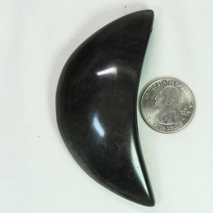 Polished Silver Sheen Obsidian Moon from Mexico