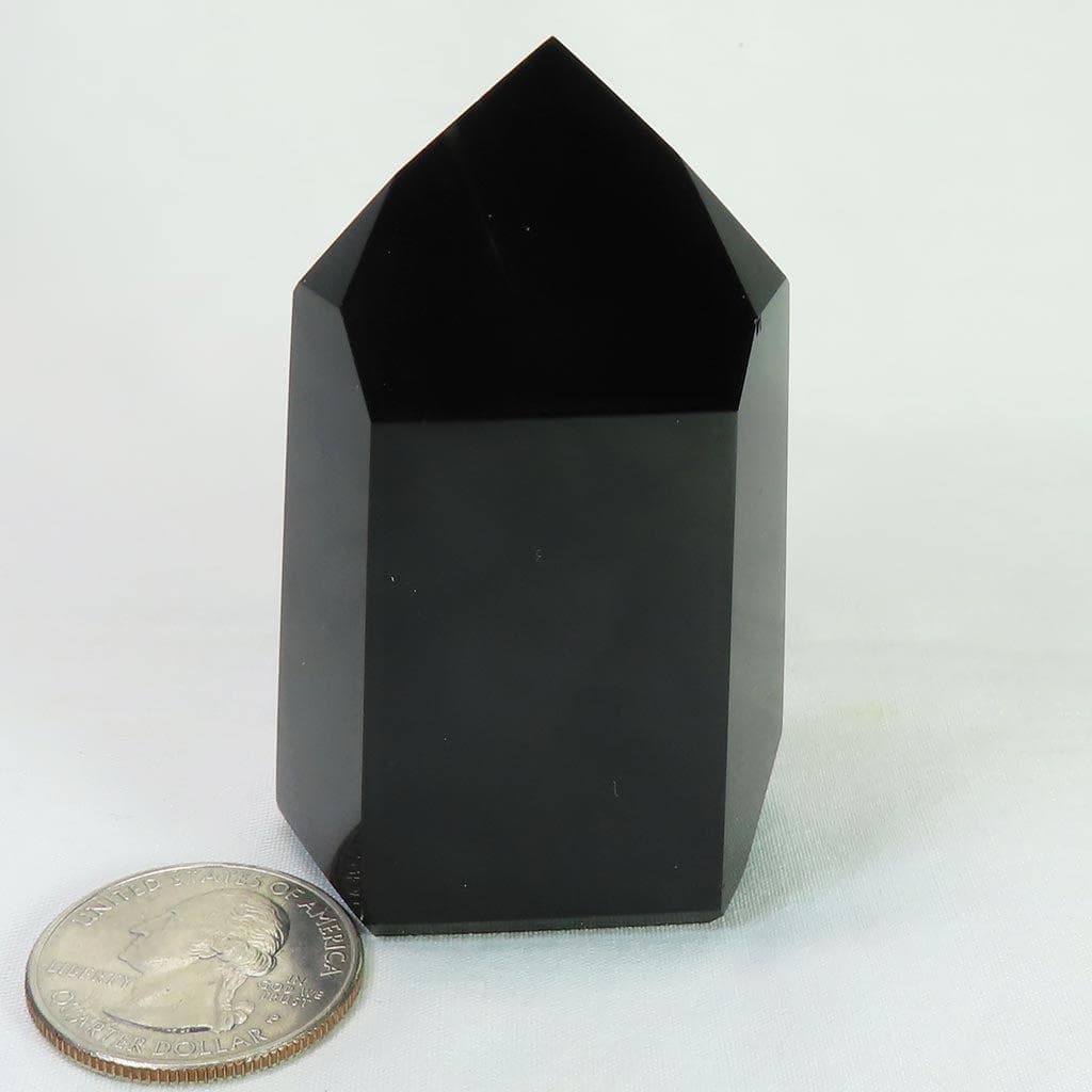 Polished Black Obsidian Point from Mexico