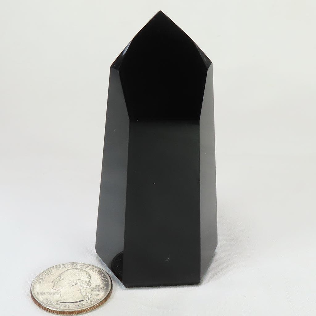 Polished Black Obsidian Point from Mexico