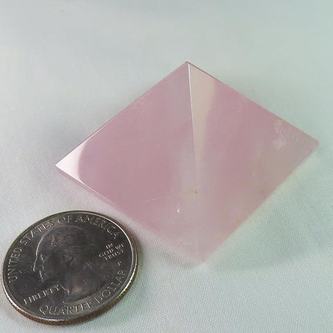Polished Rose Quartz Crystal Pyramid from Brazil