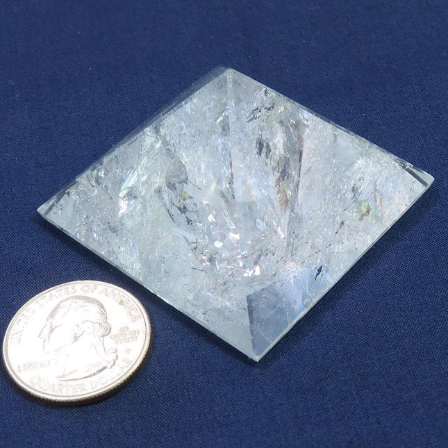 Polished Quartz Crystal Pyramid with Rainbows from Brazil