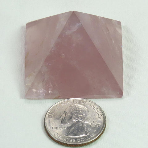 Polished Rose Quartz Crystal Pyramid from Brazil