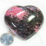 Polished Rhodonite Heart from Madagascar