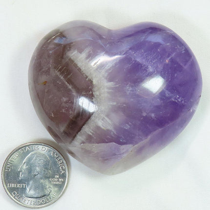 Polished Smoky Amethyst Heart from Madagascar