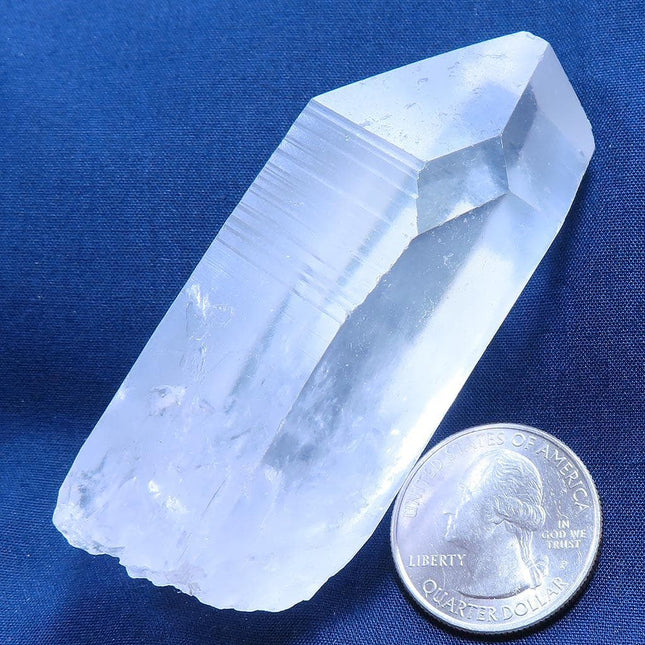 Lemurian Quartz Crystal Point from Brazil with Time-Link & Phantom