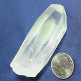 Lemurian Quartz Crystal Point from Brazil with Time-Link & Phantom