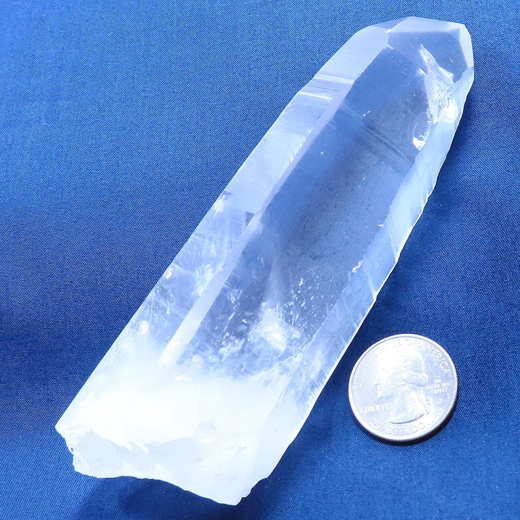 Lemurian Quartz Crystal Point with Penetrator from Brazil