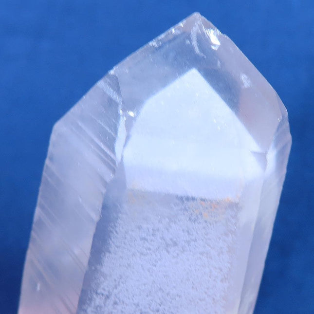 Clear Lemurian Quartz Crystal Point with Phantom from Brazil