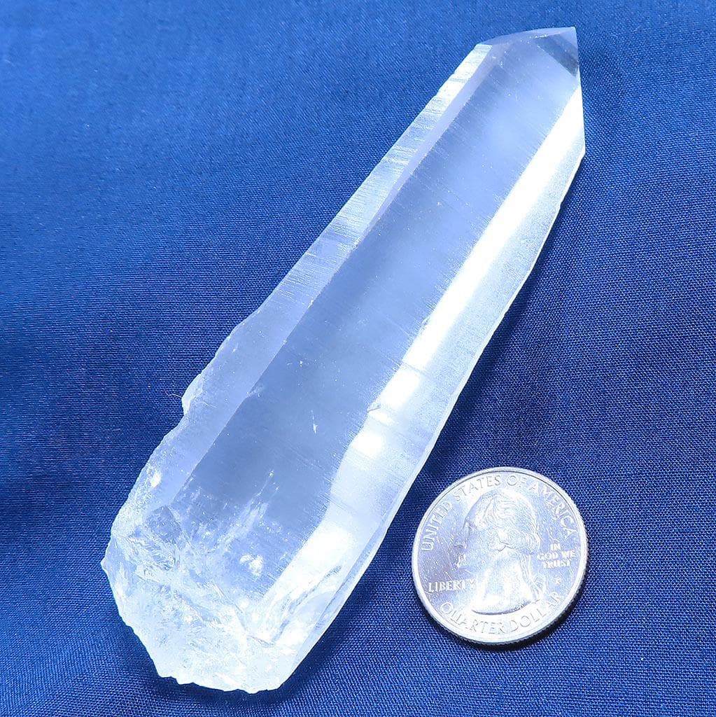 Lemurian Quartz Crystal Tabby Point from Brazil