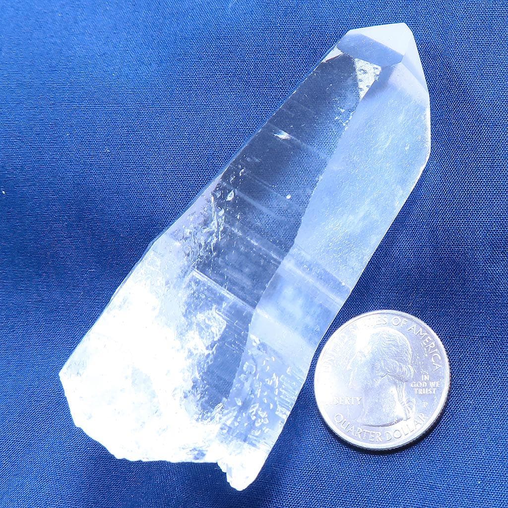 Lemurian Quartz Crystal Point with Time-Link Activations from Brazil