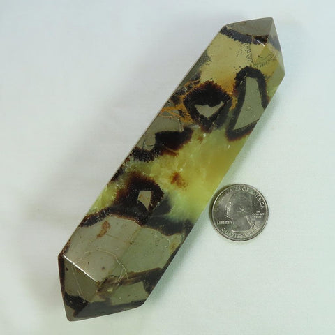 Polished Septarian Nodule Double Terminated Point from Madagascar