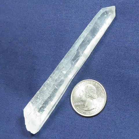 Laser Wand Quartz Crystal Point w/ Lightly Etched Sides from Brazil