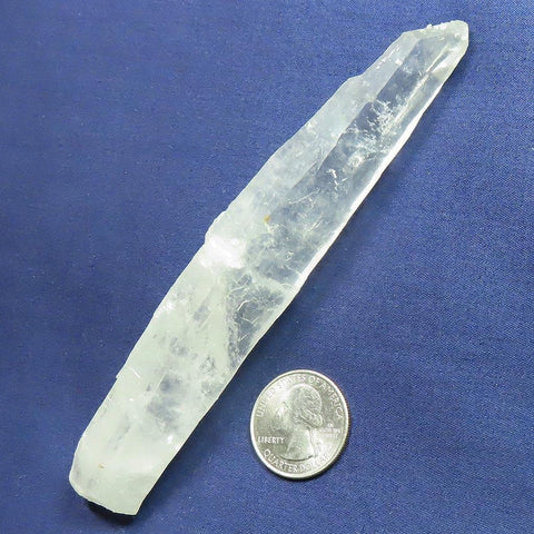 Laser Wand Quartz Crystal Tabby Point with Etched Sides from Brazil