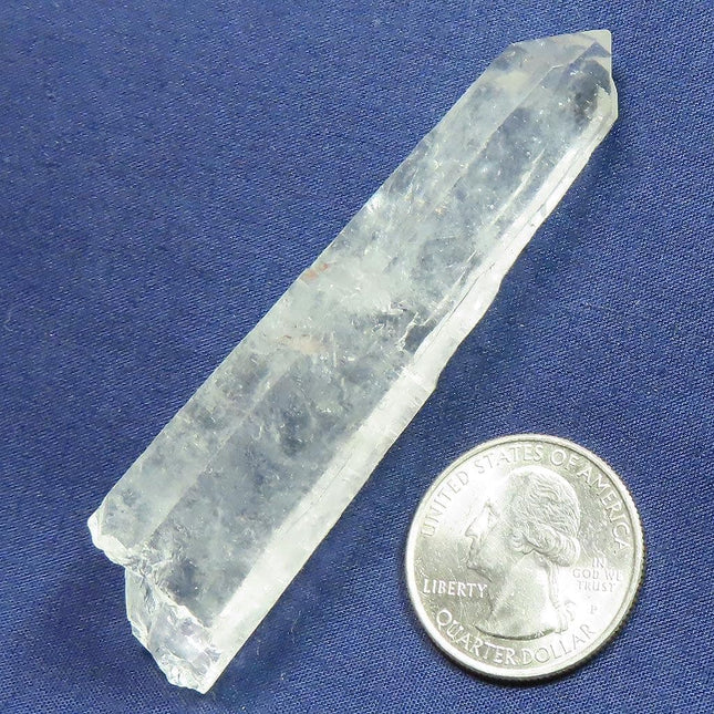 Laser Wand Quartz Crystal Point with Etched Sides from Brazil